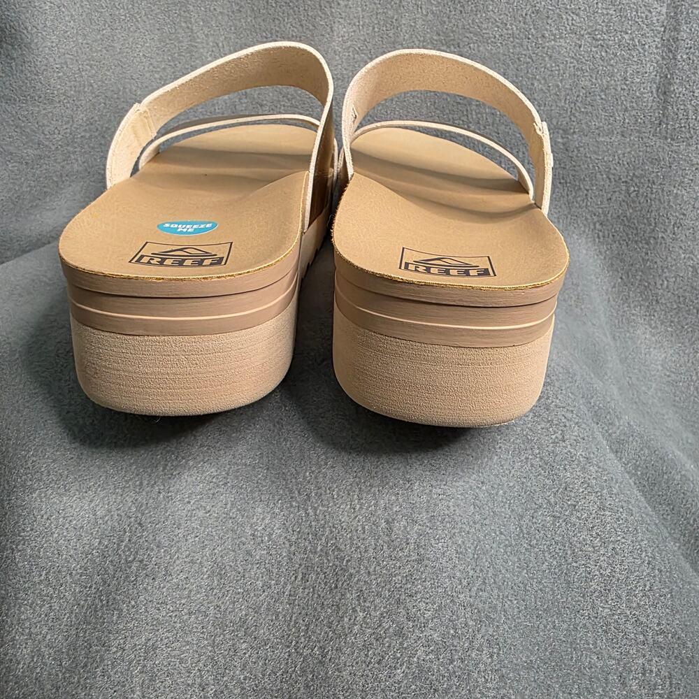 Reef Cushion Vista Hi Sandals Slides Metallic Platform Cruise Vacation Comfort - Picture 10 of 10